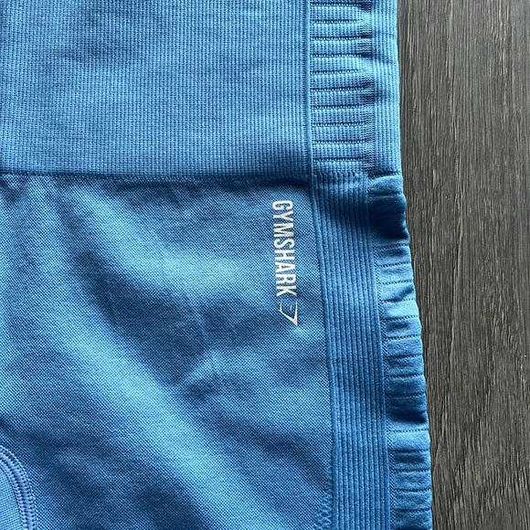 Gymshark Energy+ Seamless Cropped Leggings ✧ Malibu Blue ✧ Size S - Picture 3 of 5